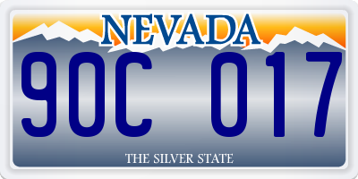 NV license plate 90C017