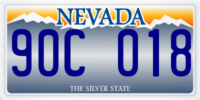 NV license plate 90C018