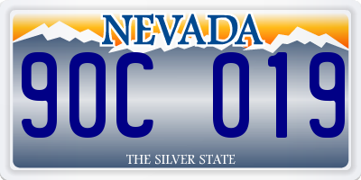 NV license plate 90C019