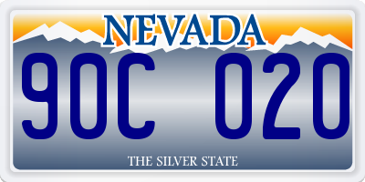 NV license plate 90C020