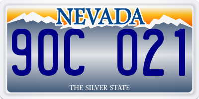 NV license plate 90C021