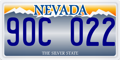 NV license plate 90C022