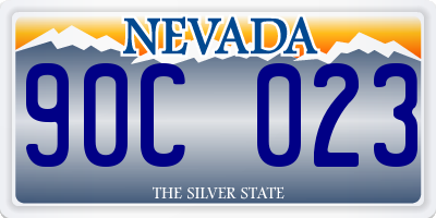 NV license plate 90C023