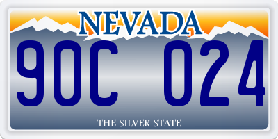 NV license plate 90C024