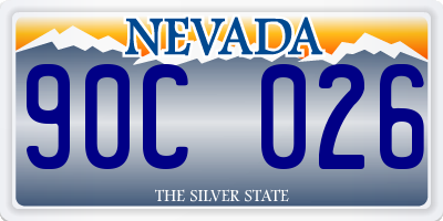 NV license plate 90C026