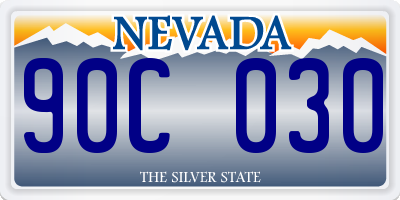 NV license plate 90C030