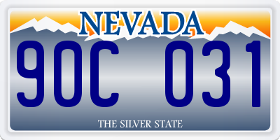 NV license plate 90C031