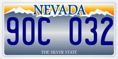 NV license plate 90C032