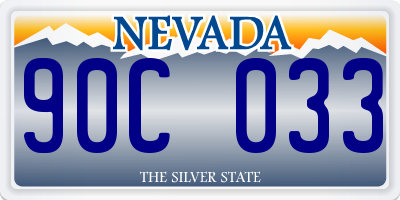 NV license plate 90C033