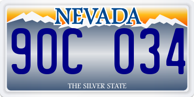 NV license plate 90C034