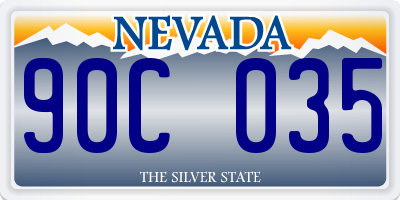 NV license plate 90C035