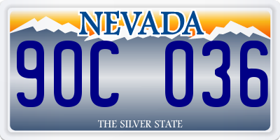 NV license plate 90C036