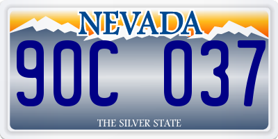 NV license plate 90C037