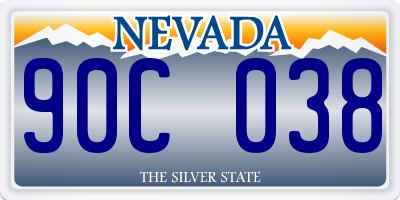 NV license plate 90C038