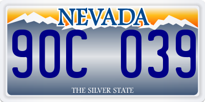 NV license plate 90C039