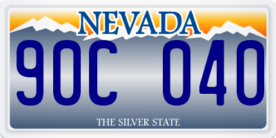 NV license plate 90C040