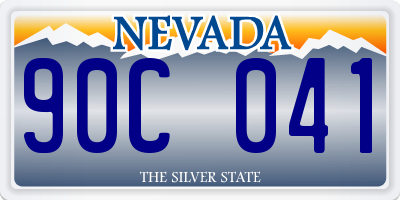 NV license plate 90C041