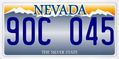 NV license plate 90C045