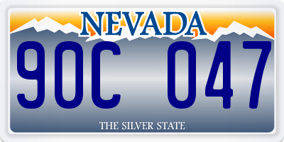 NV license plate 90C047