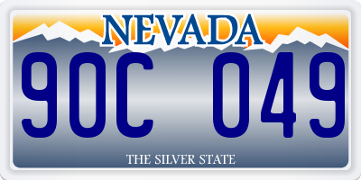 NV license plate 90C049