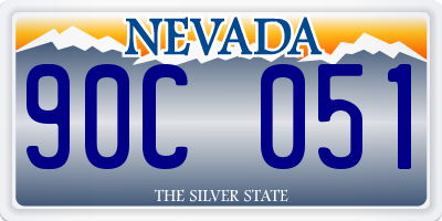 NV license plate 90C051