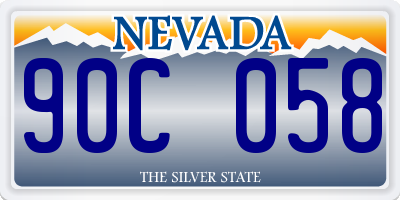 NV license plate 90C058