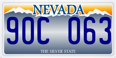 NV license plate 90C063