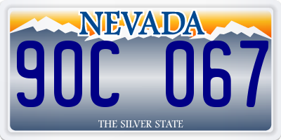 NV license plate 90C067