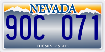 NV license plate 90C071