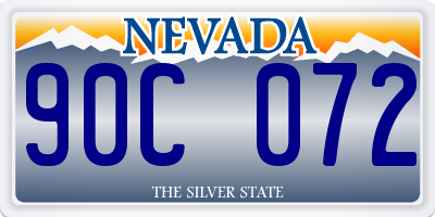 NV license plate 90C072