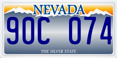 NV license plate 90C074