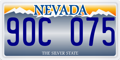 NV license plate 90C075