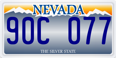 NV license plate 90C077