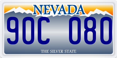 NV license plate 90C080