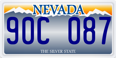 NV license plate 90C087