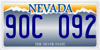 NV license plate 90C092