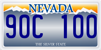 NV license plate 90C100