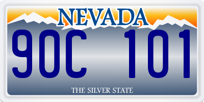 NV license plate 90C101