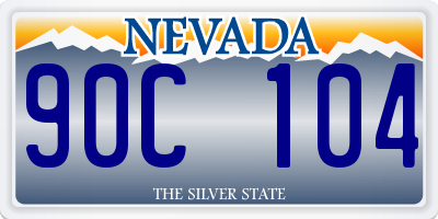 NV license plate 90C104