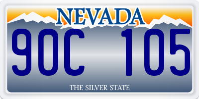 NV license plate 90C105