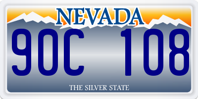 NV license plate 90C108