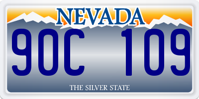 NV license plate 90C109