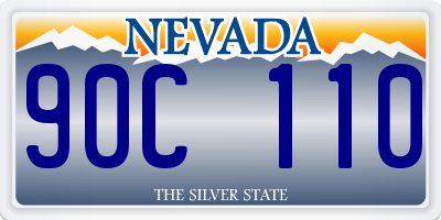 NV license plate 90C110