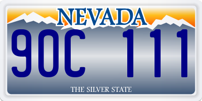 NV license plate 90C111