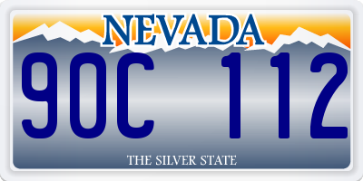 NV license plate 90C112