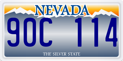 NV license plate 90C114