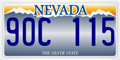 NV license plate 90C115