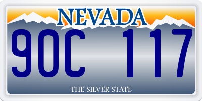 NV license plate 90C117