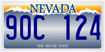 NV license plate 90C124