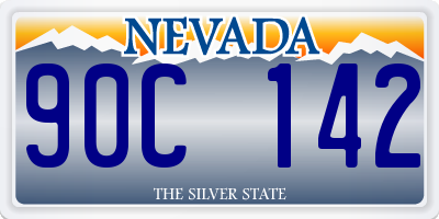 NV license plate 90C142